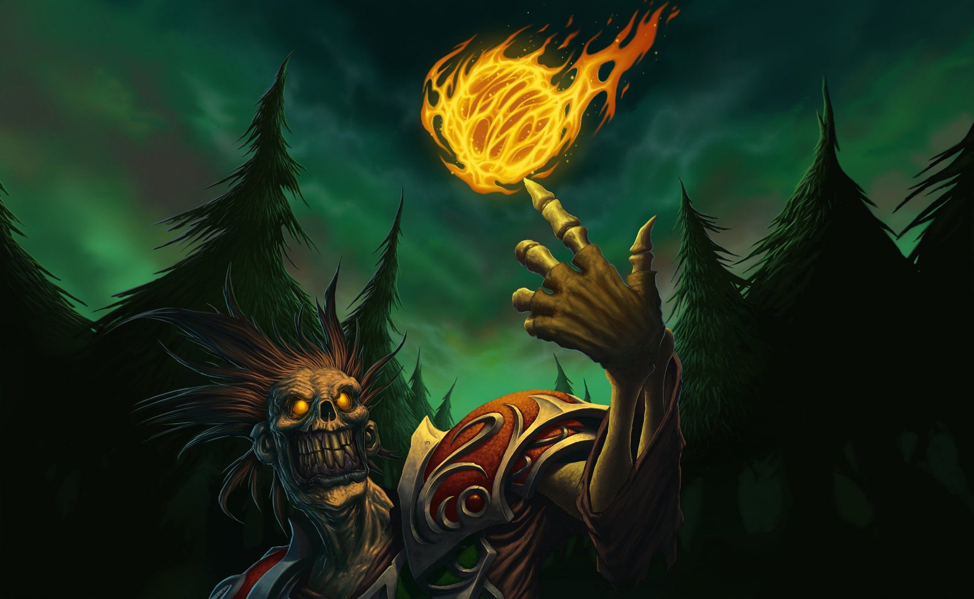 mundo de warcraft wow muertos vivientes bola de fuego