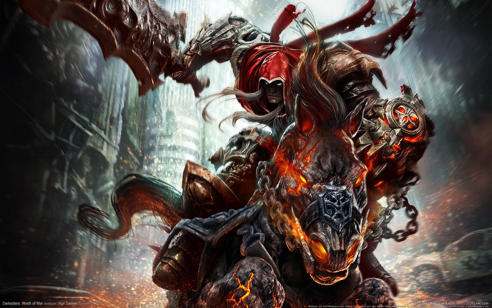 demone spada darksiders: wrath guerra cavaliere cavallo