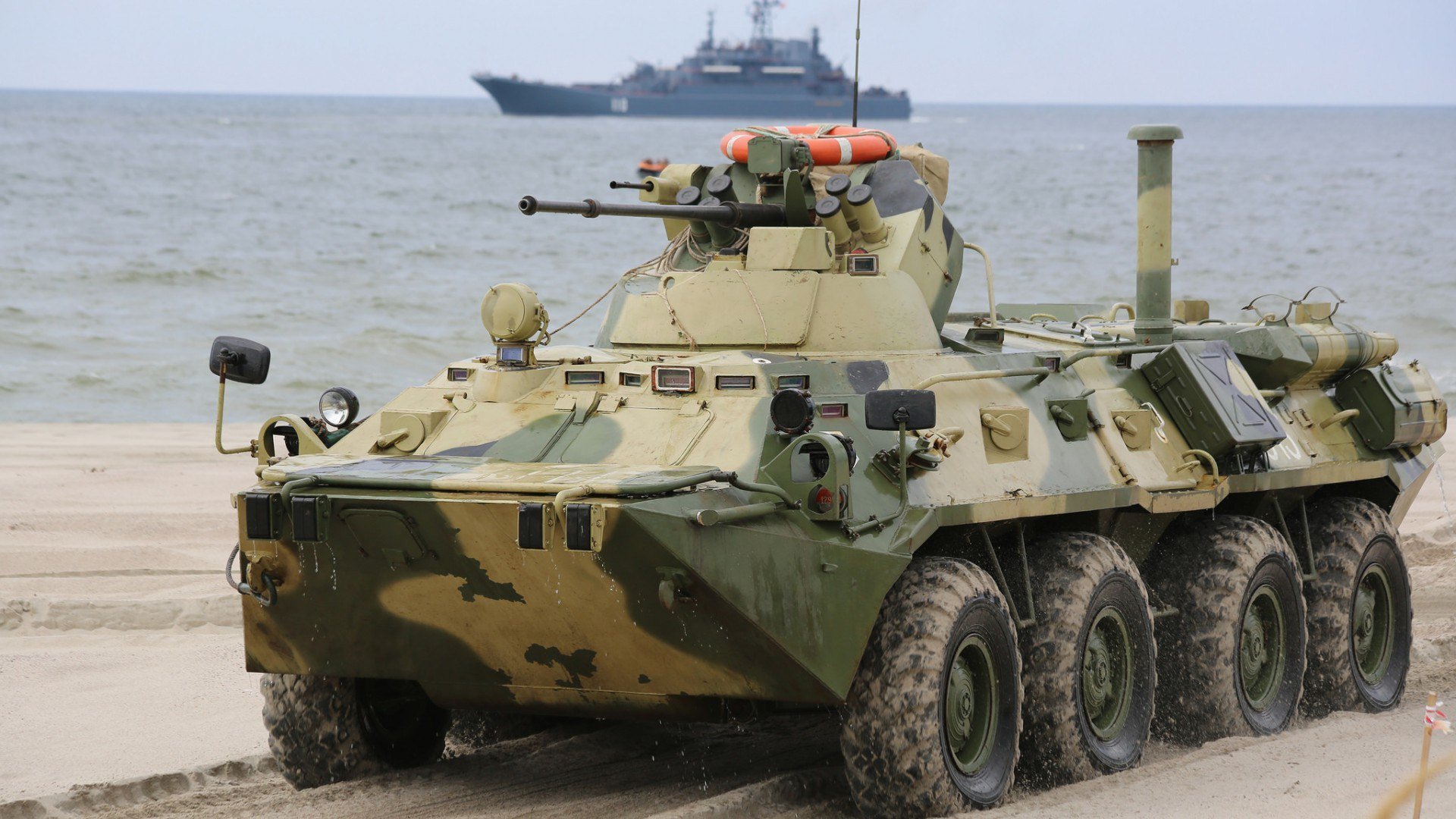 btr-82 and baltic navy the army russia sea military ship