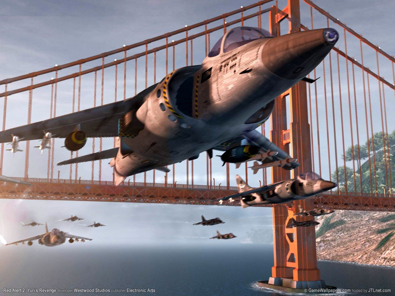 red alert plane bridge golden gate