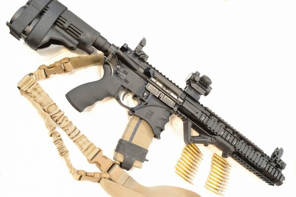 Magpul Assault rifle with attached belt