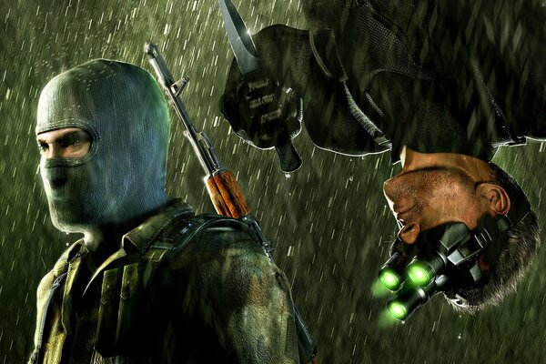 Splinter cell, a special agent neutralizes a terrorist