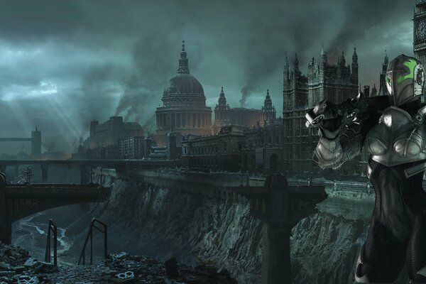 Spiel hellgate in einem zerstörten Londoner Ort