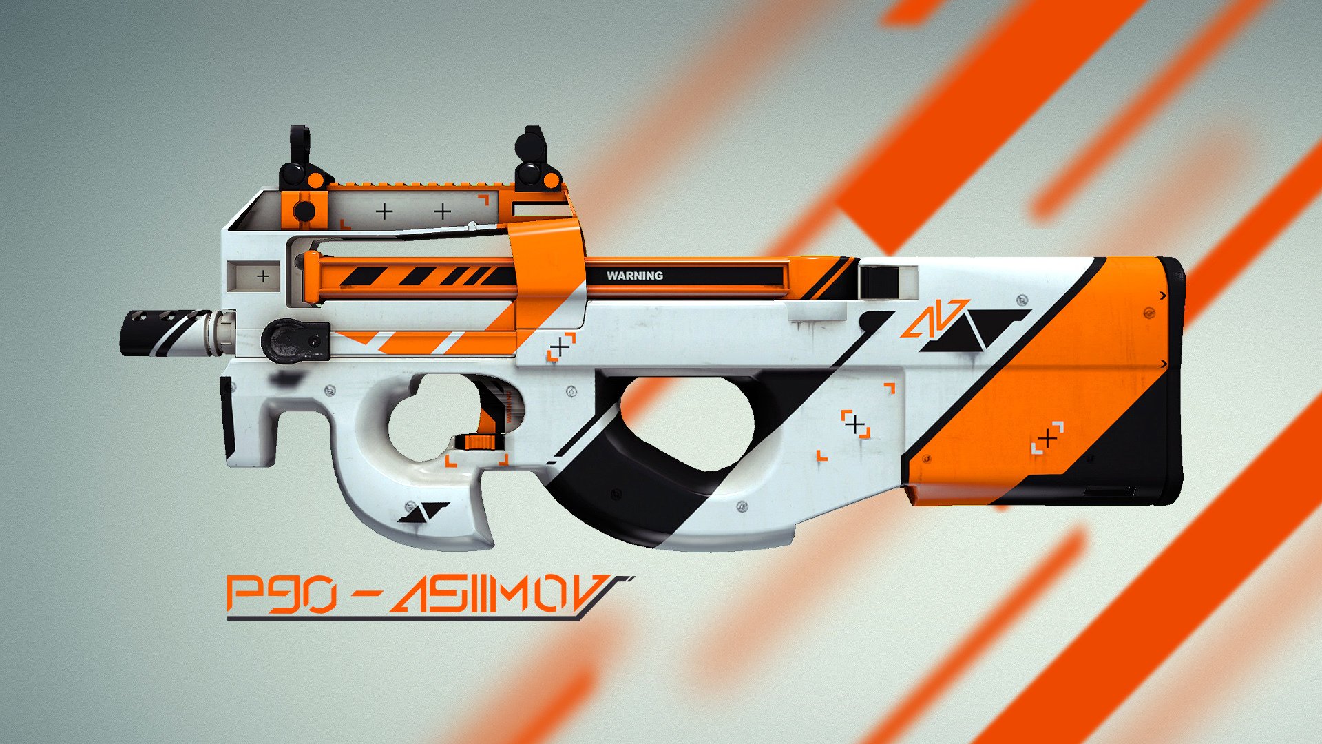 p90 asiimov cs : go counter-strike global offensive leder