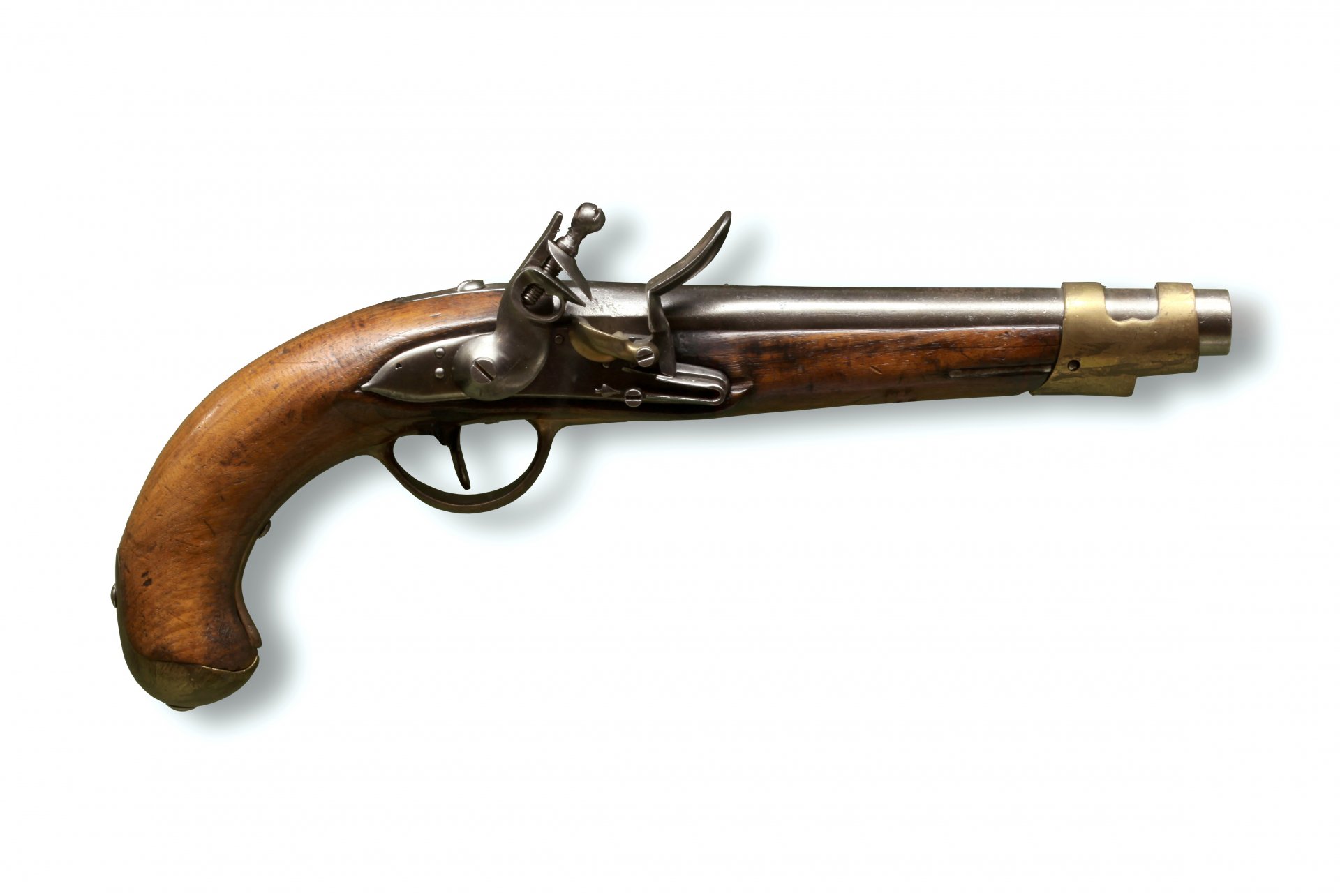 jahrgang französisch pistole revolutionär kriege hergestellt in national werkstätten ca. 1790-1795 silex pistole der revolutionären kriege militär museum nahm bastille waffe geschichte creme