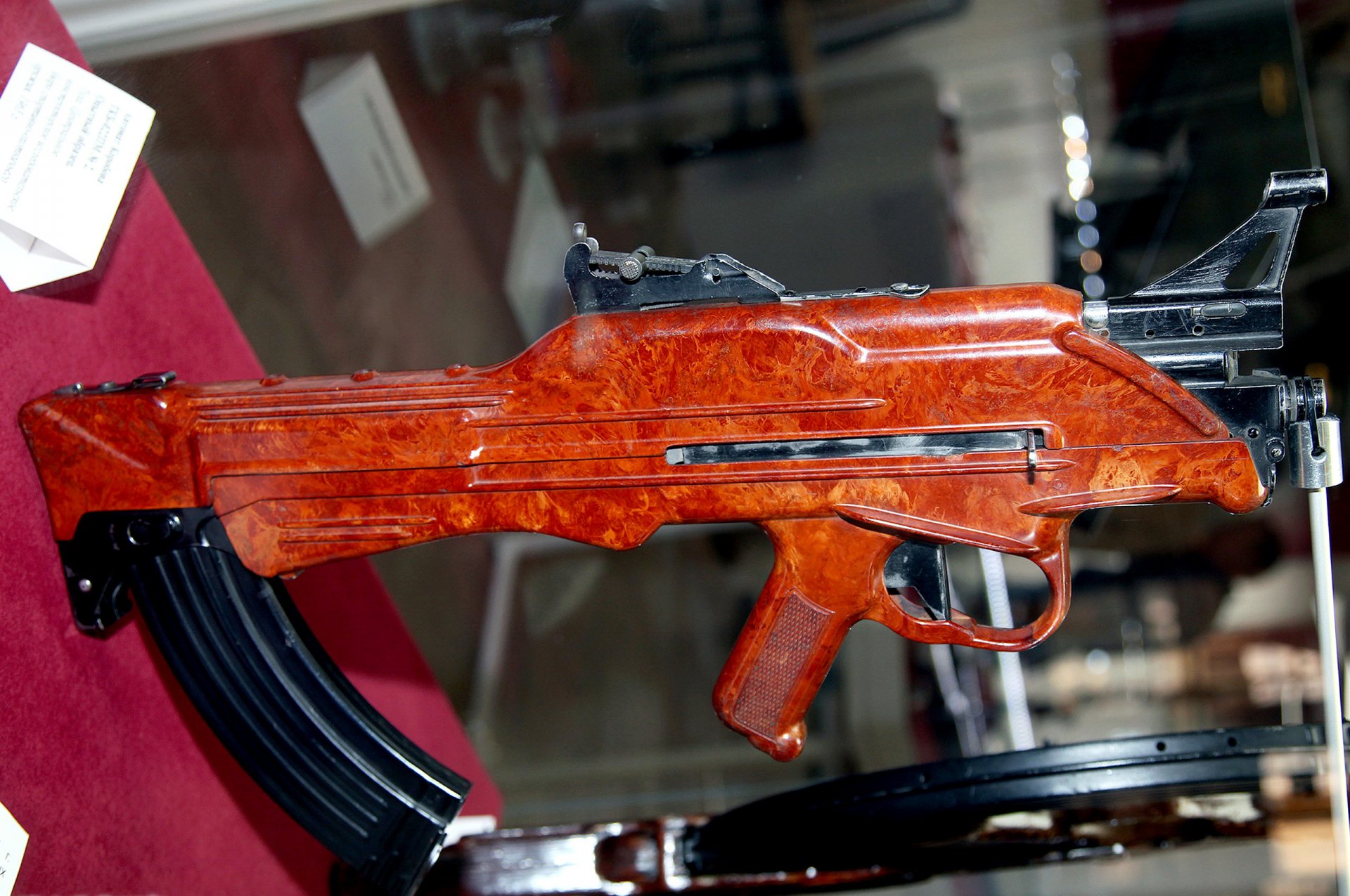 automatic korobova tkb-022pm tula state museum weapons developed 1962 year cartridge 62×39 mm m43 others calibers layout bull-pop plastic case various variants weight length tula state weapons accuracy shooting not inferior ak