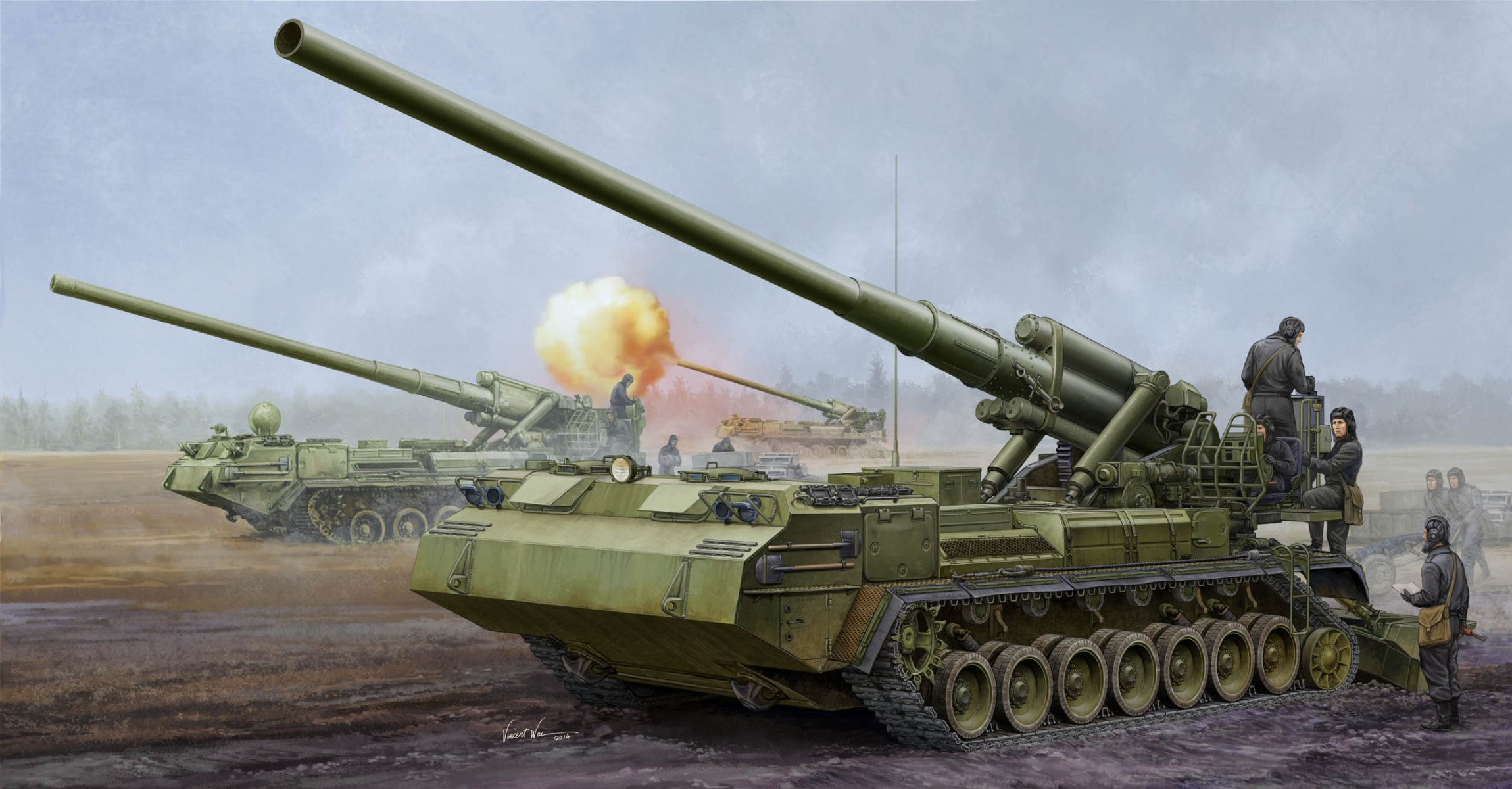 art soviet 203 mm self-propelled gun 2s7m peony