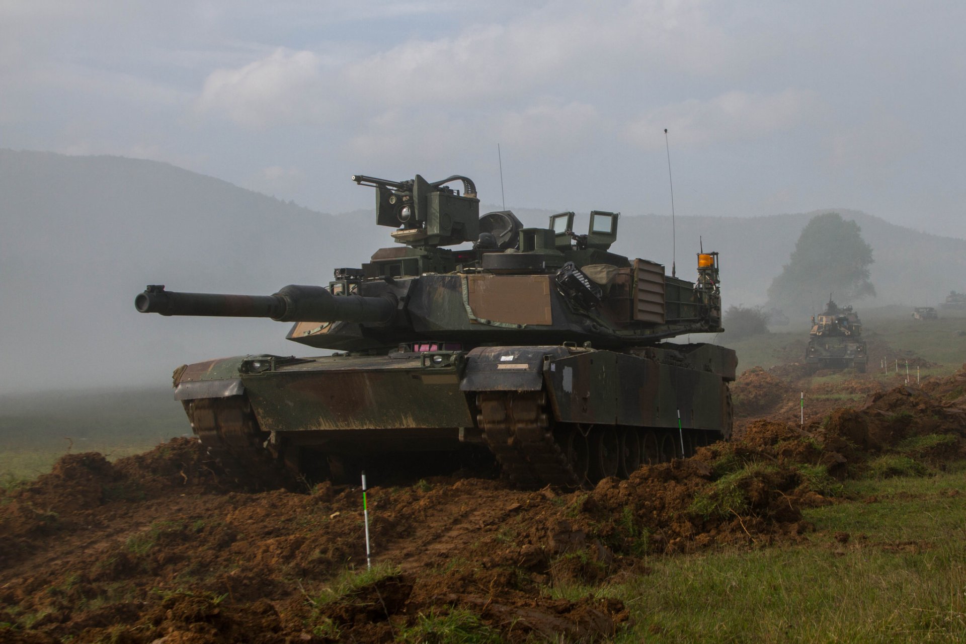 m1a2 abrams tank armored vehicles the field