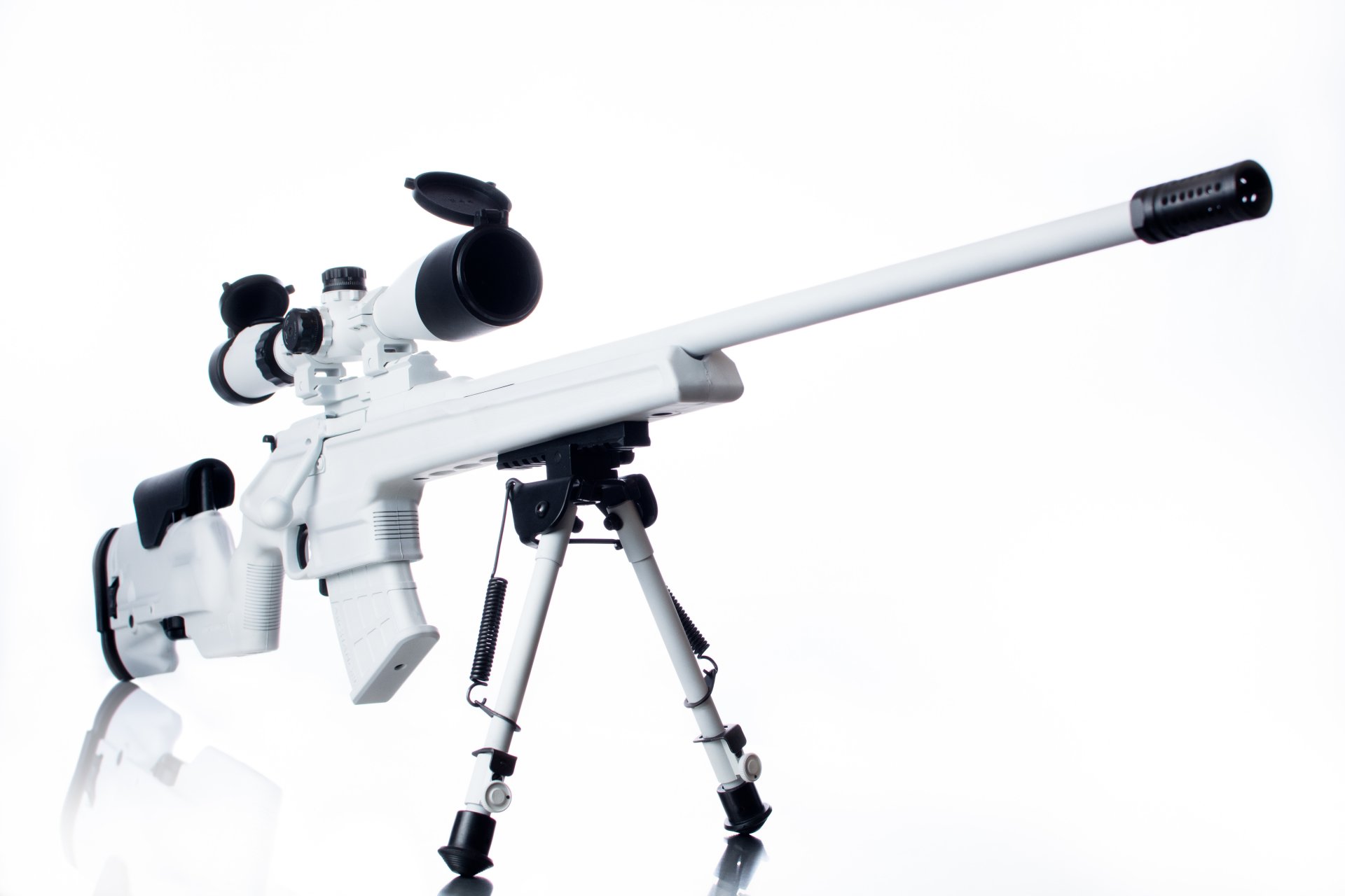 sniper fusil mosina blanc optique arme