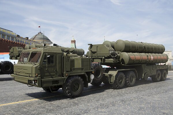 Anti-aircraft missile system on Red Square