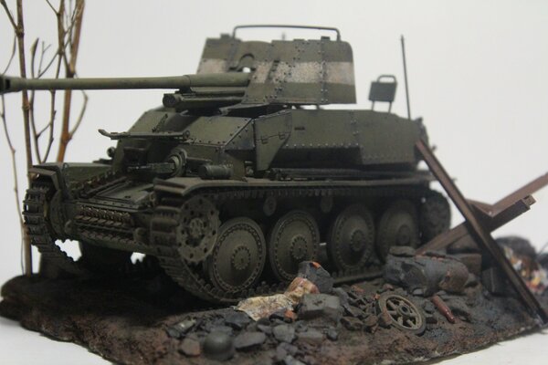 Modelo de juguete del tanque alemán