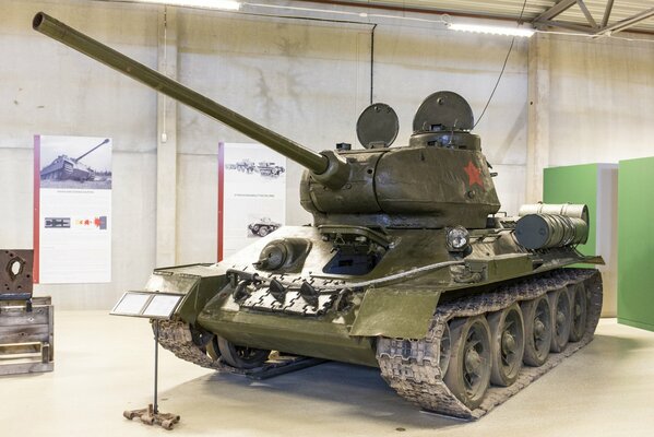 Soviet T-34-85 tank in the museum