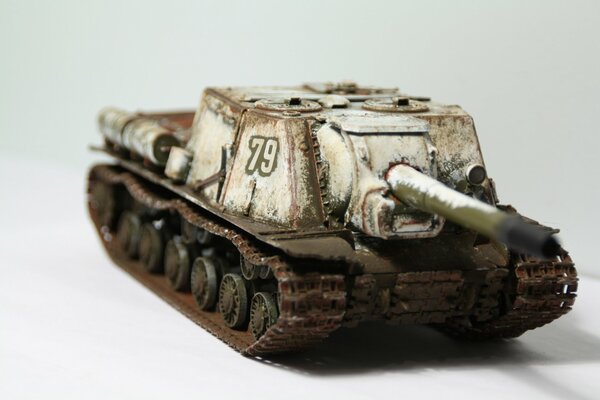 Toy model of a Soviet self-propelled installation