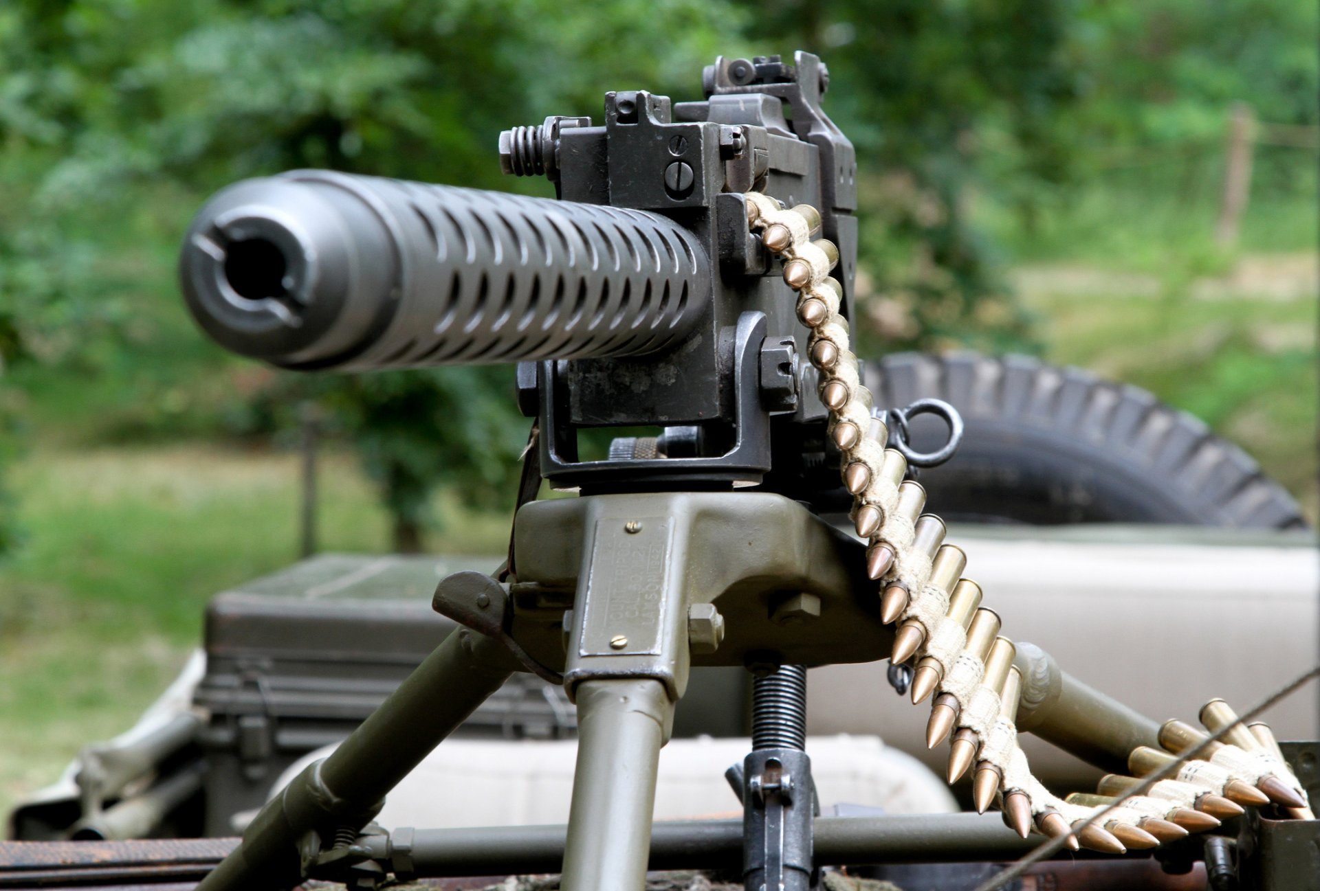 browning m2 karabin maszynowy sztalugowy taśma nabojowa