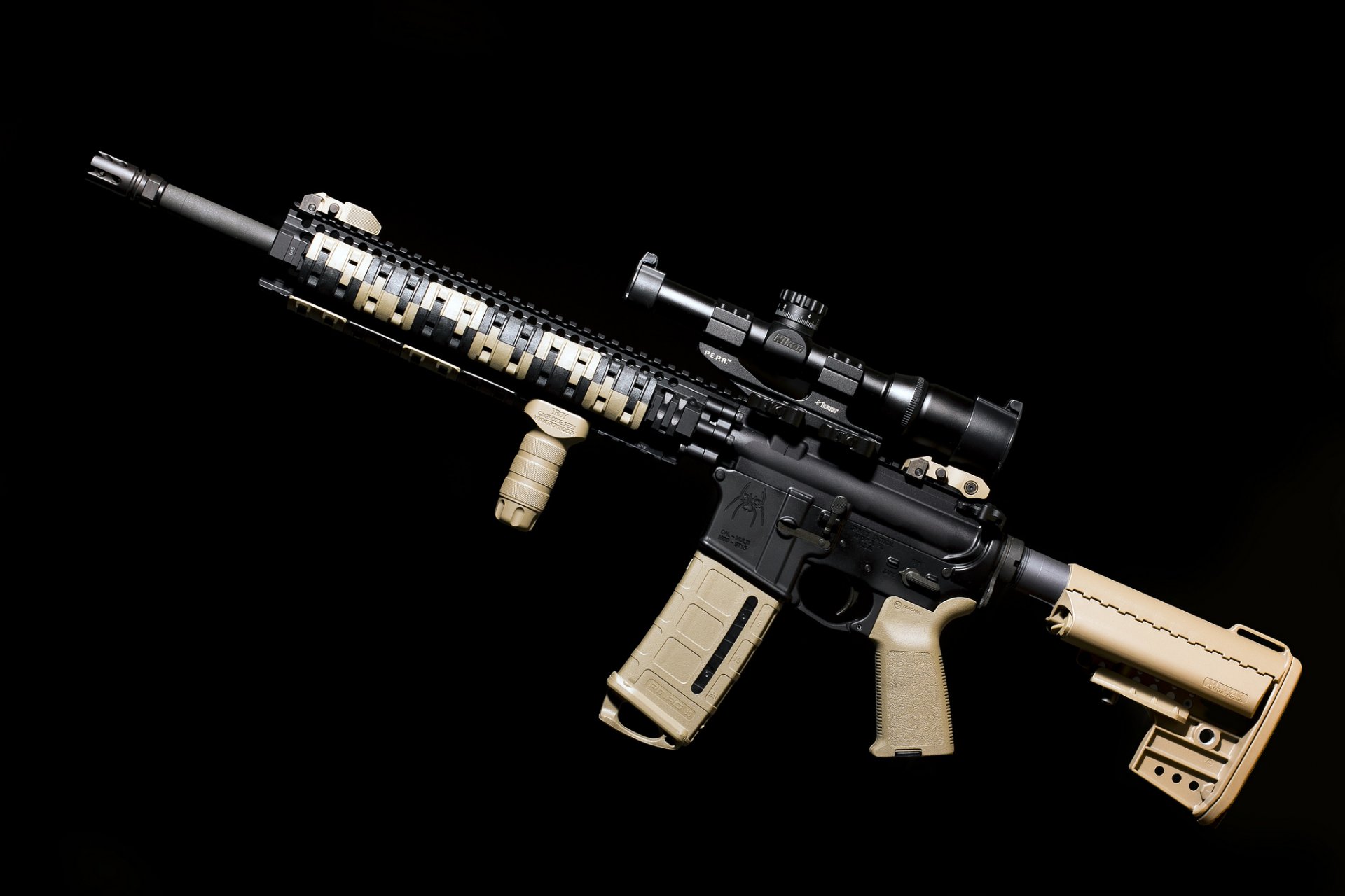 ar-15 bcm assault rifle weapon