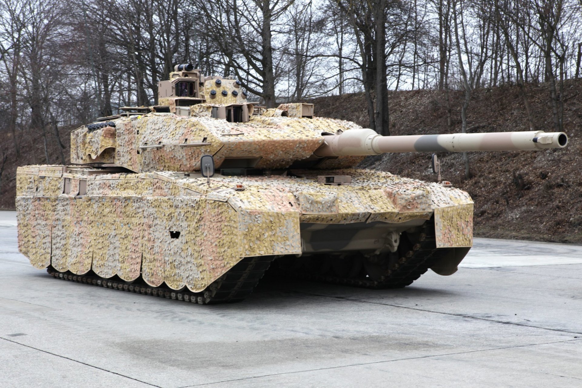 krauss - maffei wegmann kmw leopard 2a7 + niemiecki czołg kamuflaż