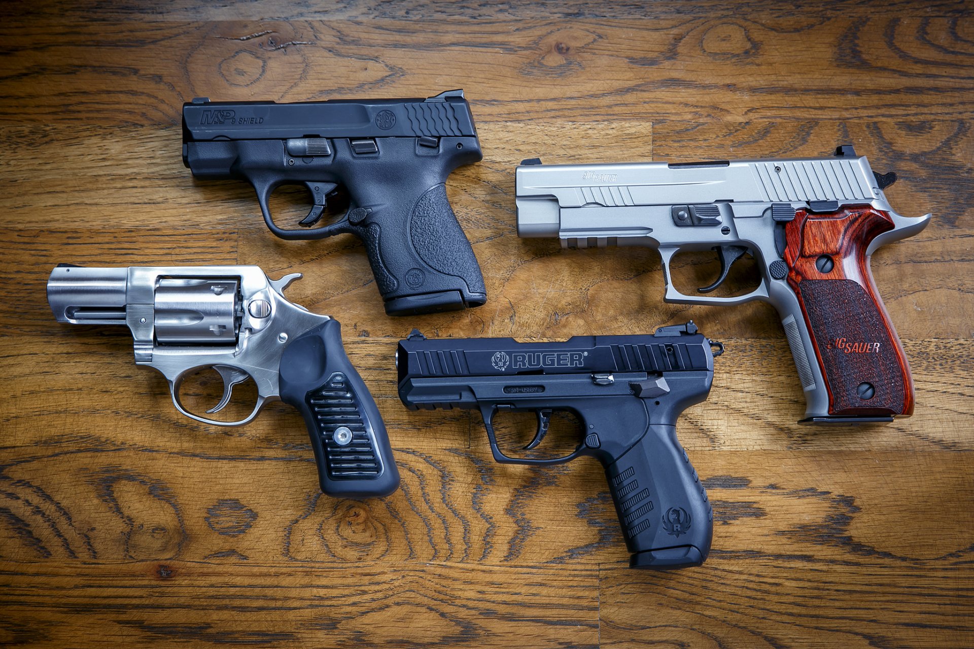 mith&wesson 9mm sig p226 ruger sp101 ruger sr22 guns weapon