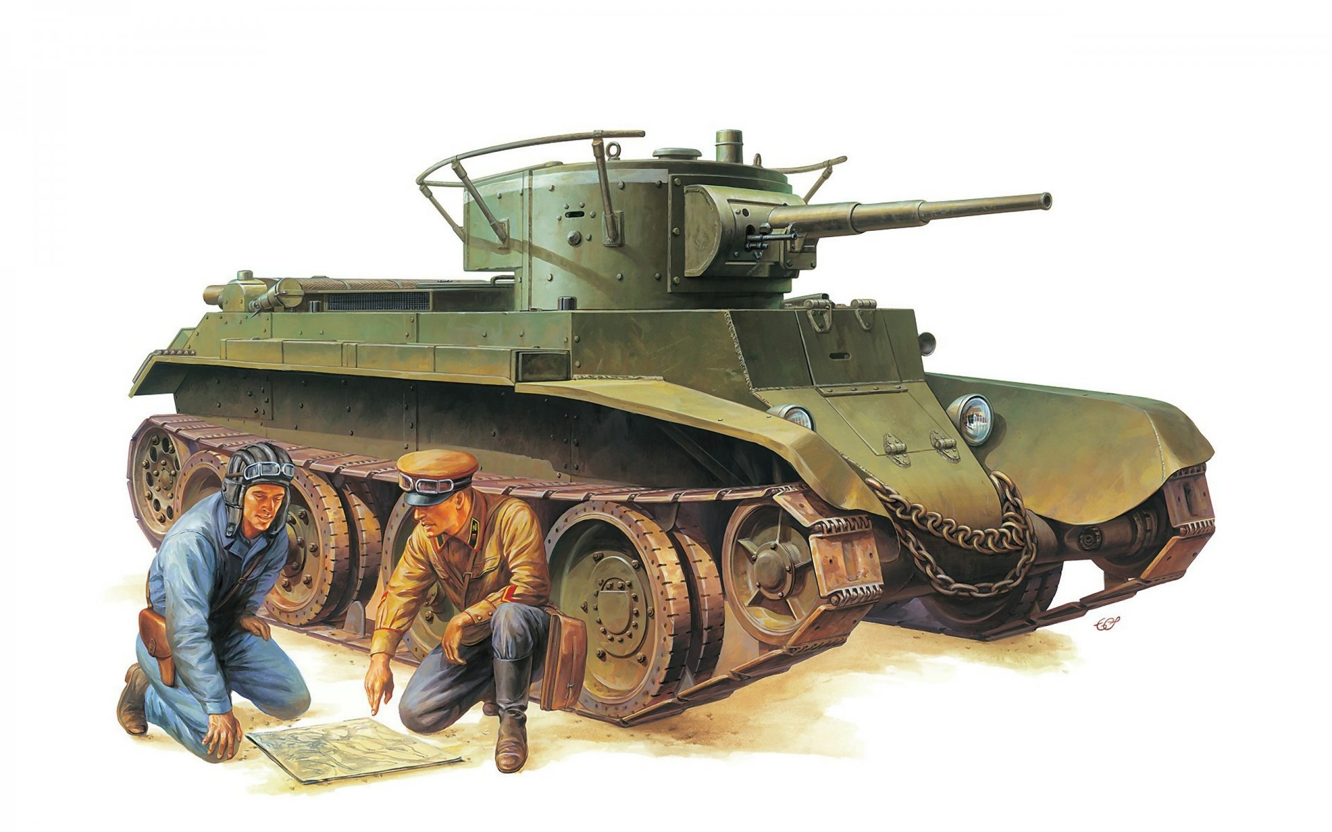 bt-7 sovietico carro armato petroliere disegno