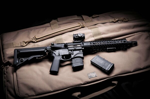 Photo of an assault semi-automatic rifle