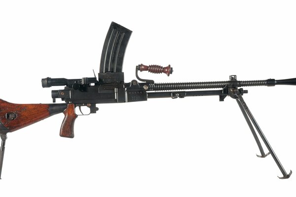 Japanese light machine gun on a white background