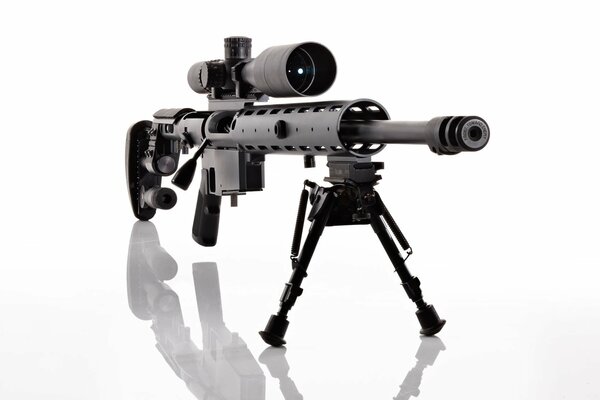 Photo of an optical sniper rifle