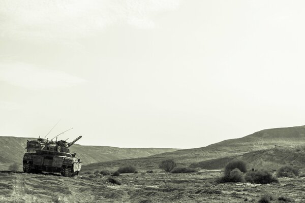 Israels Hauptkampfpanzer auf dem Feld