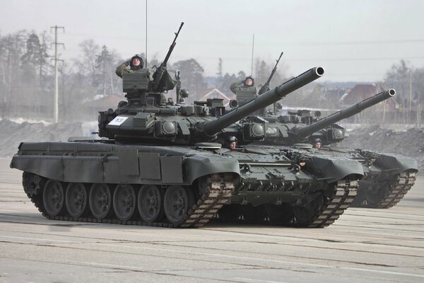 Tank t-90 bei einer Parade in Russland