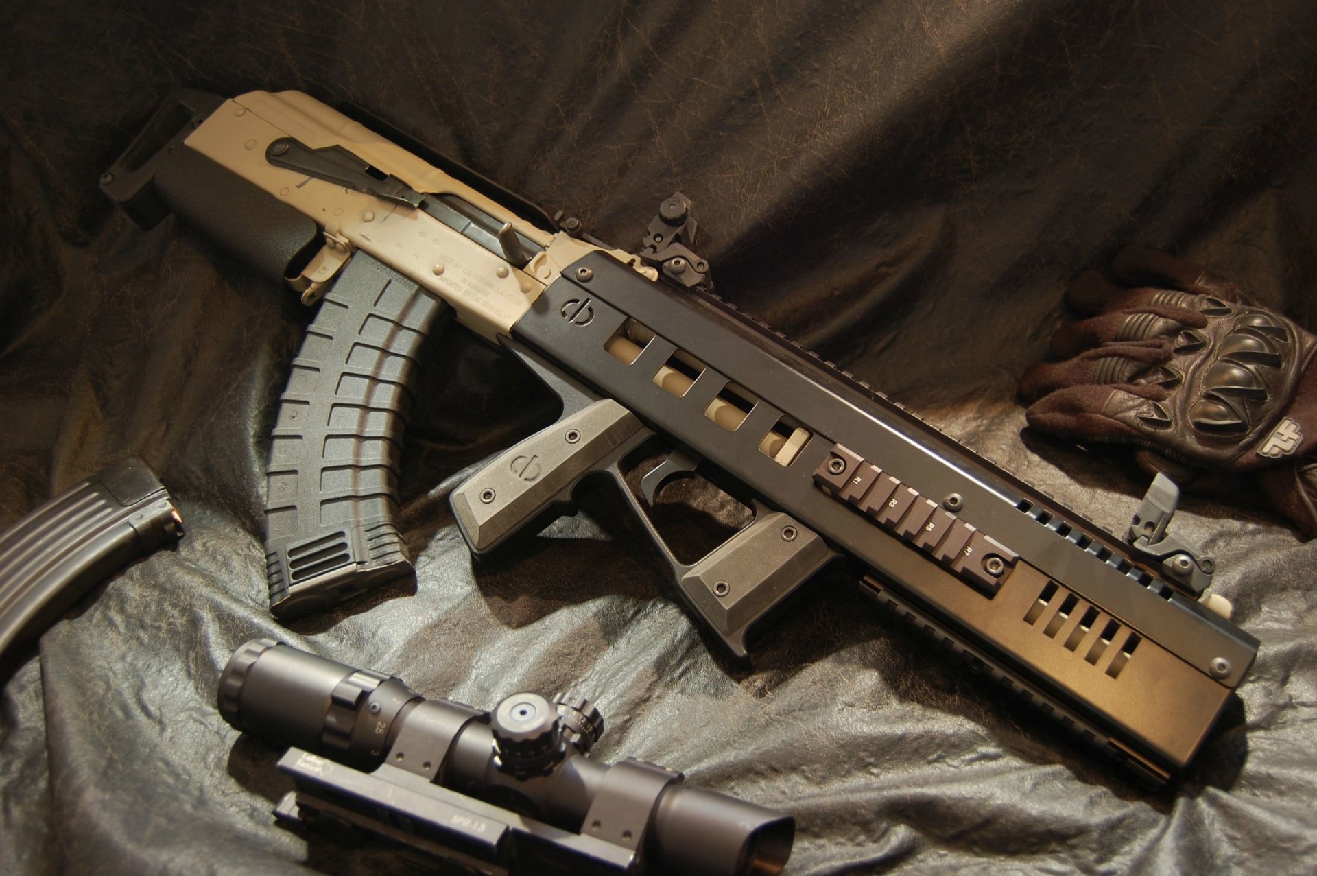 spike x1s / wasr-10 bullpup ak ametralladora óptica armas