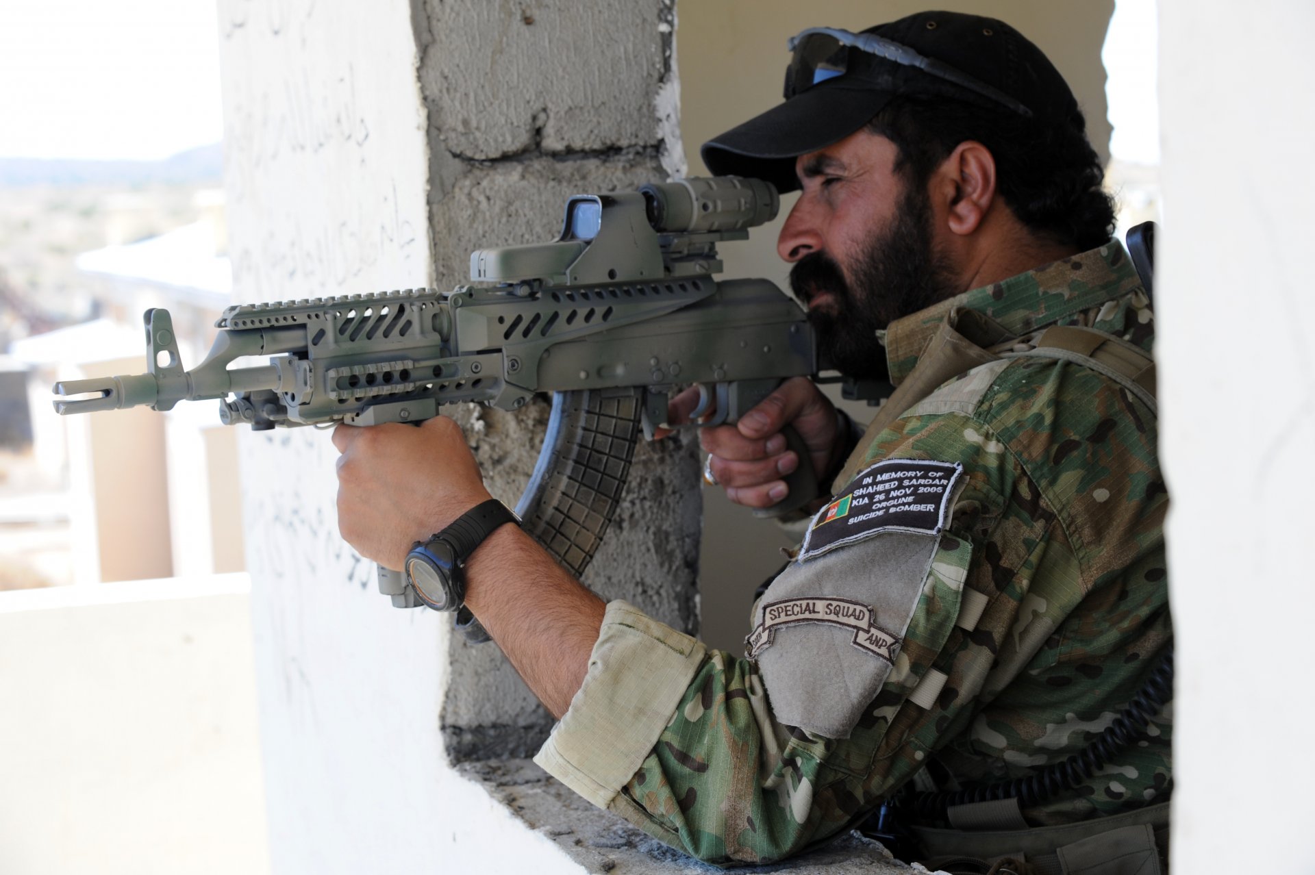 afghan border police modified amd-65 aiming