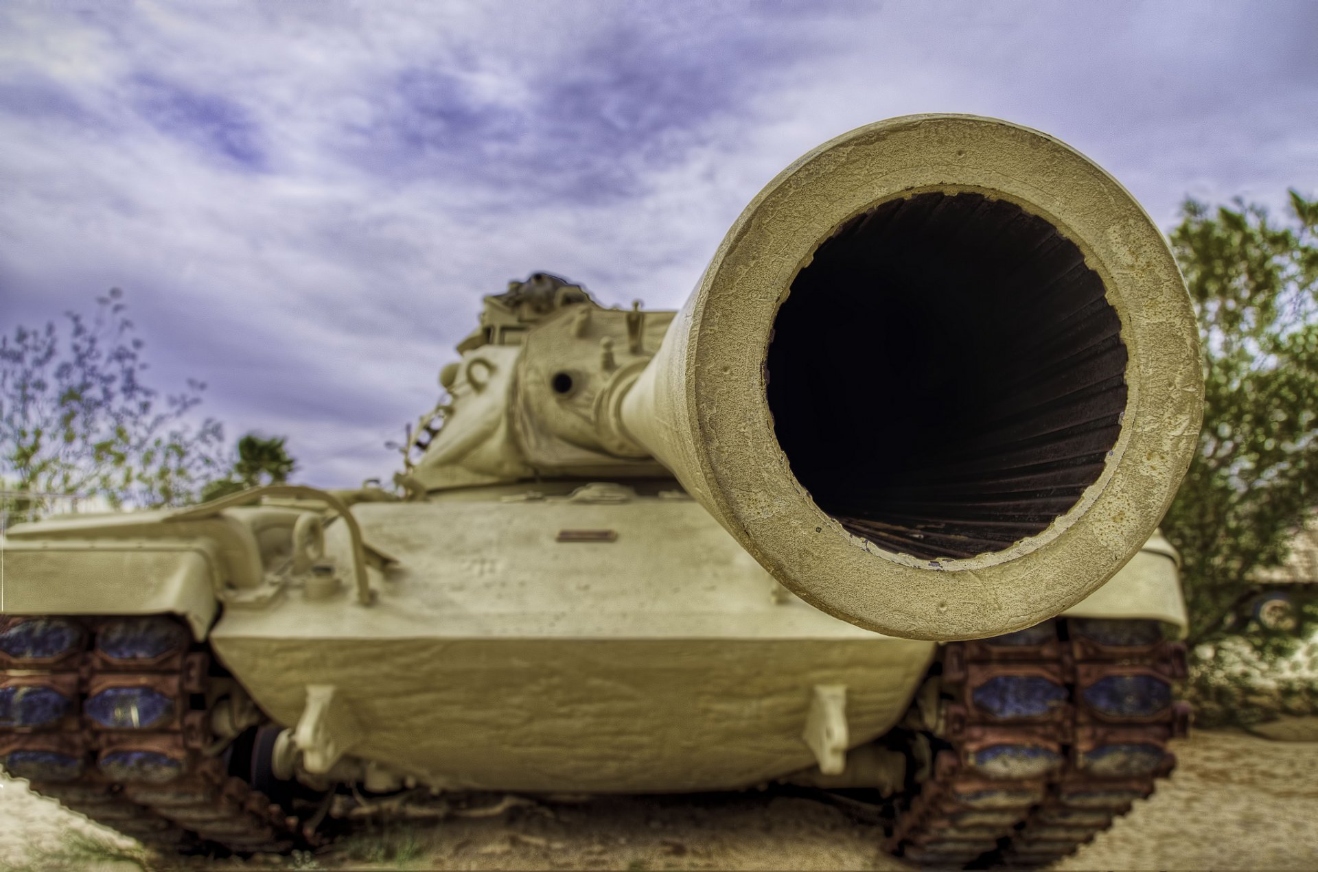 m60a1 principal combate tanque cañón hocico hdr