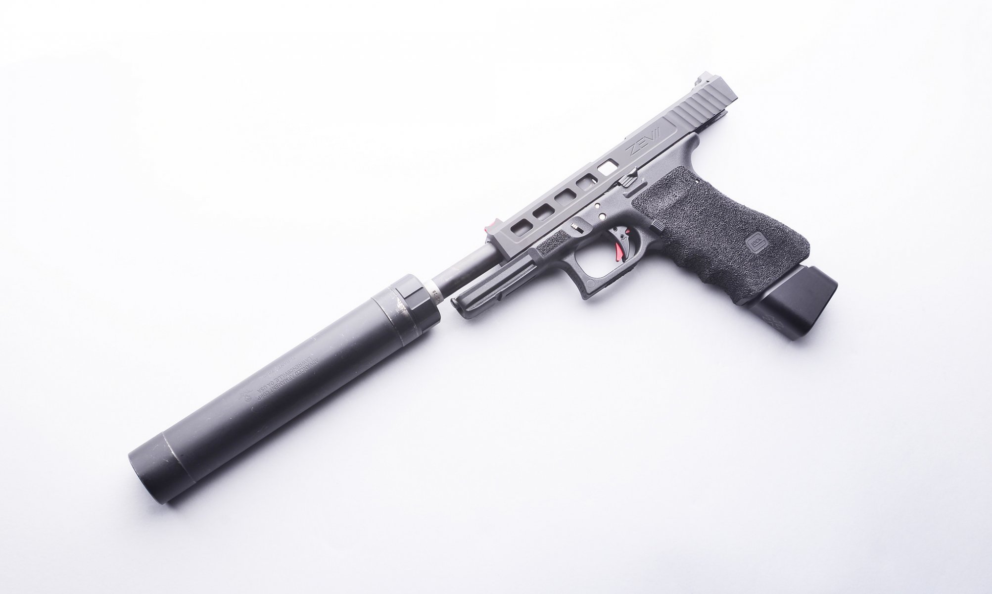 glock self-loading gun weapon silencer