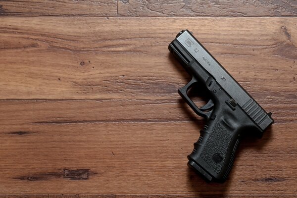 Austrian self-loading pistol on the table