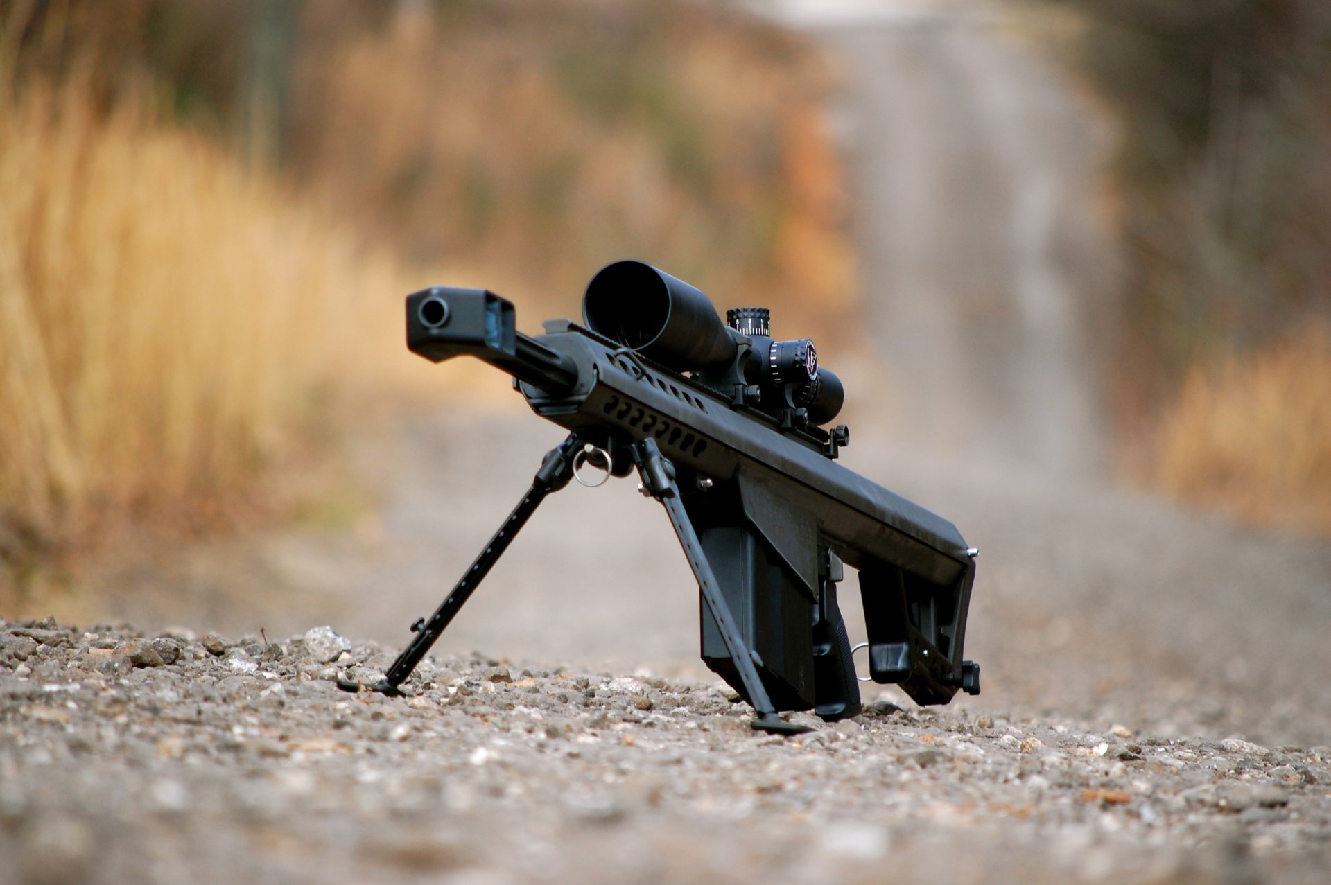 barrett m82 grosso calibro cecchino fucile ghiaia