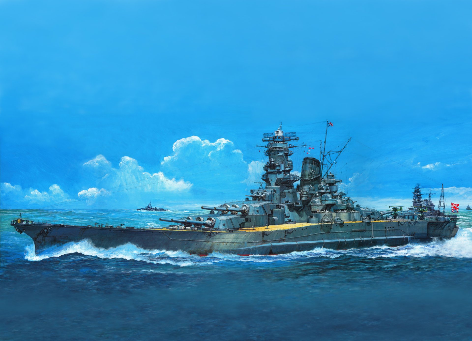 musashi tamiya battleship art picture