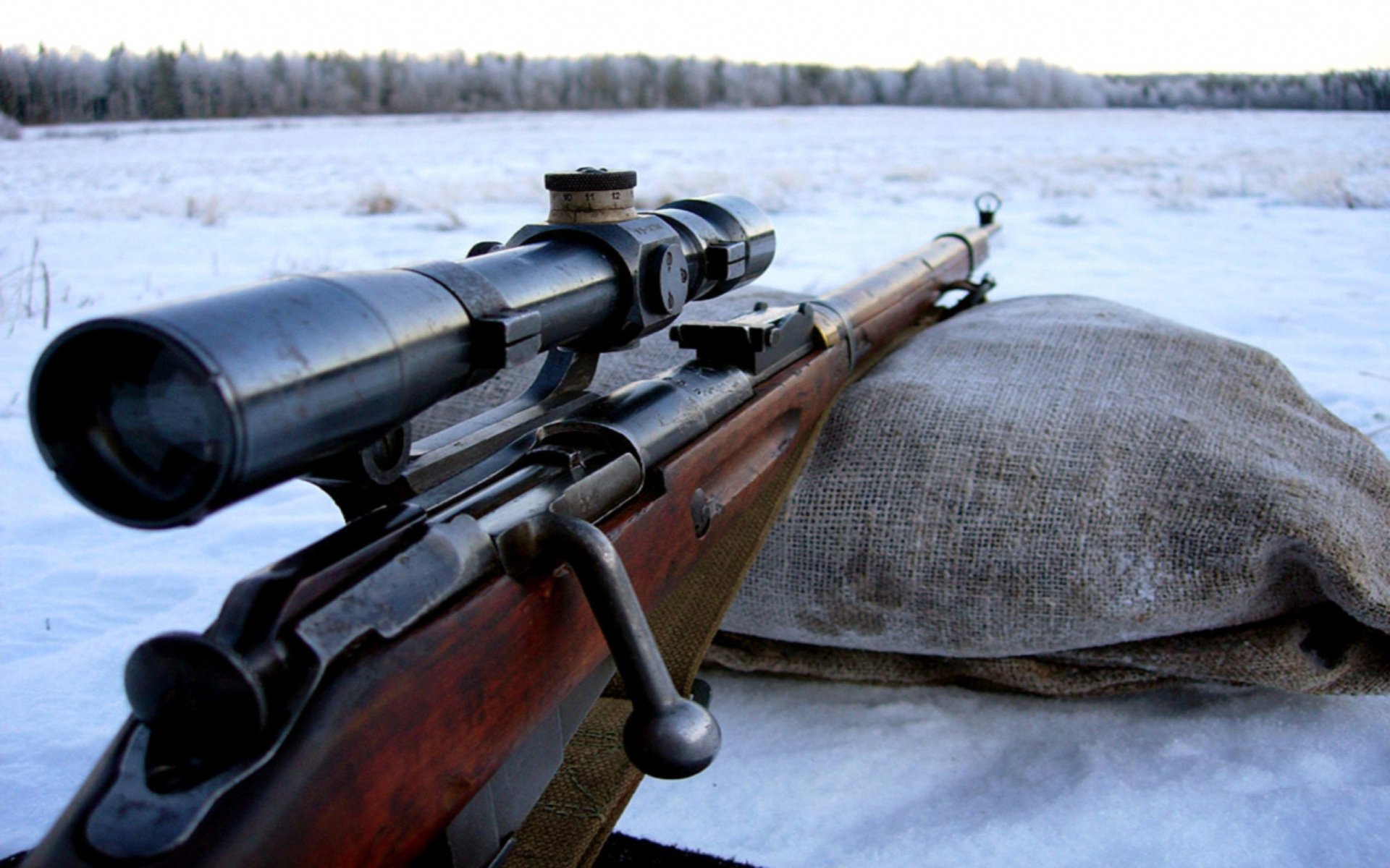 rifle cerrojo cañón alcance bolsa