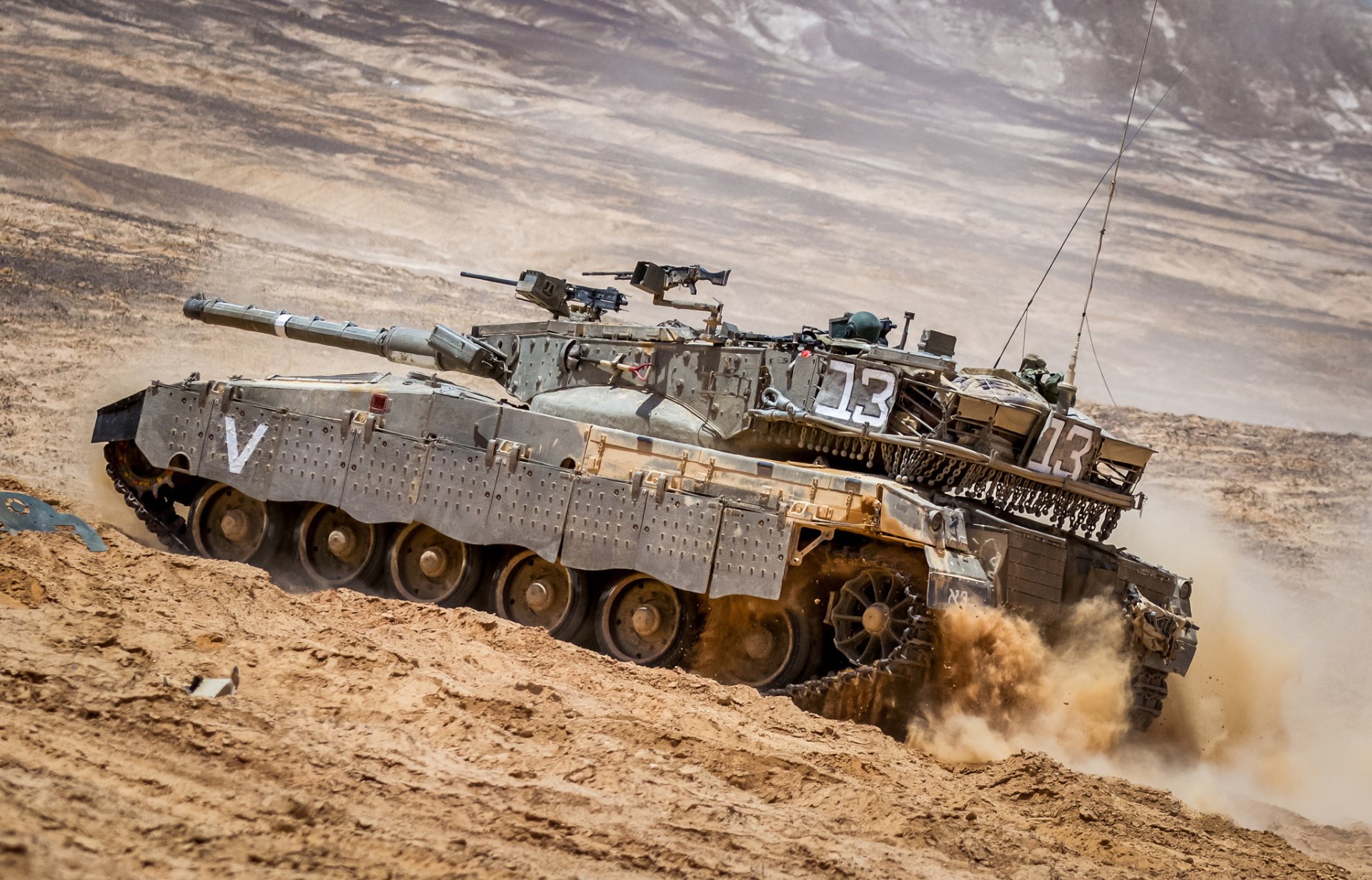 merkava serbatoio di battaglia principale di israele campo di sabbia