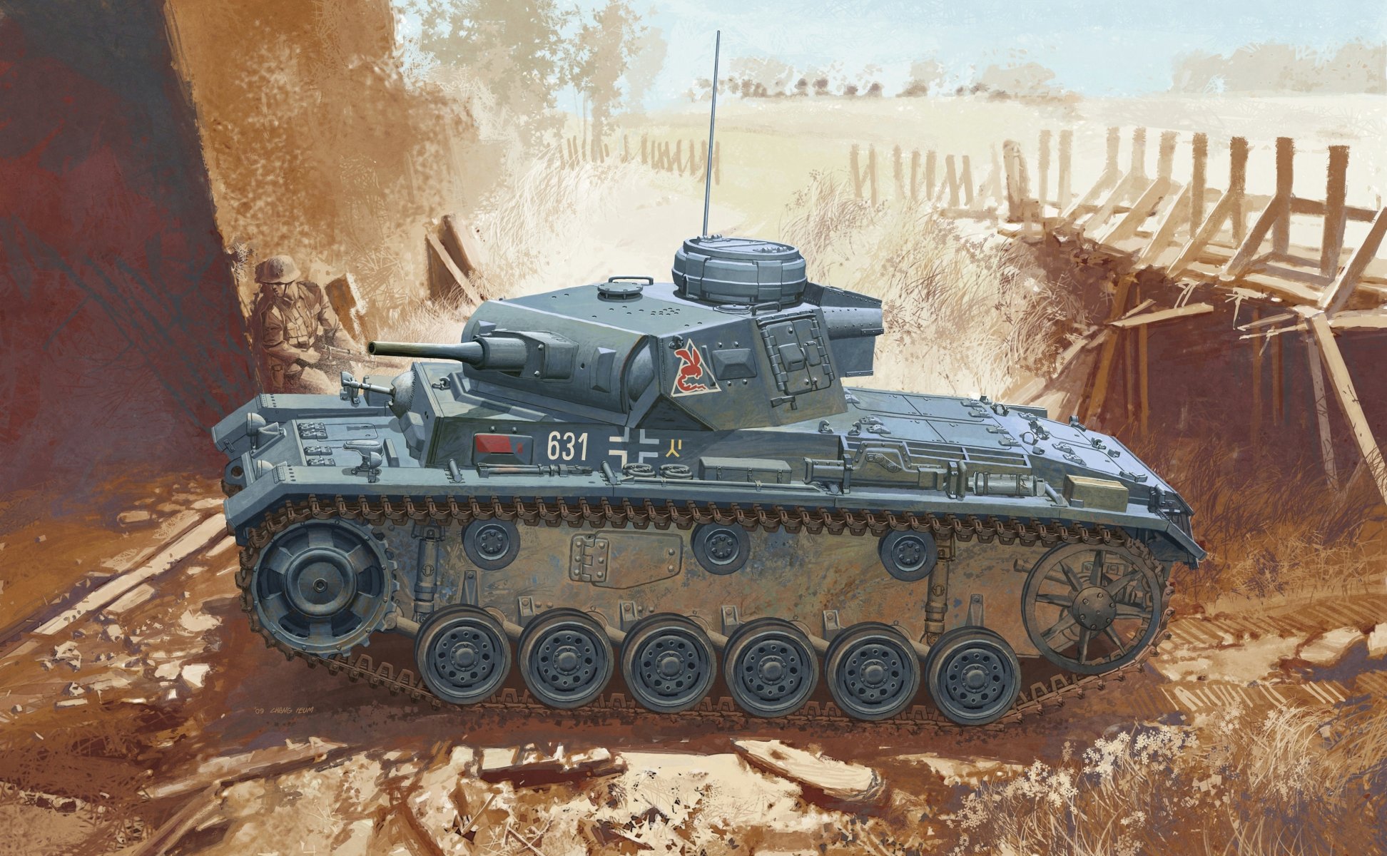 art pont soldat pzkpfw iii ausf . j char allemand seconde guerre mondiale ww2