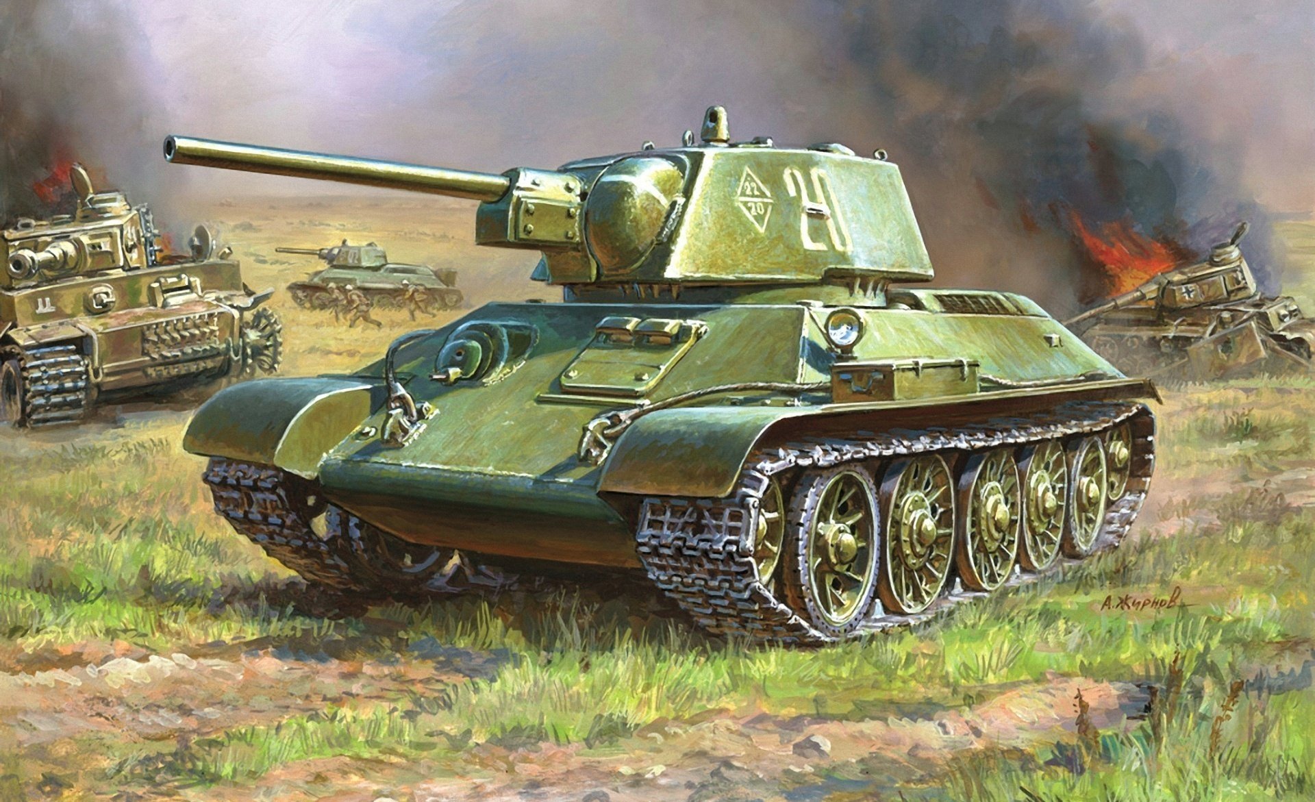 t-34-76 soviétique moyen réservoir grande guerre patriotique figure