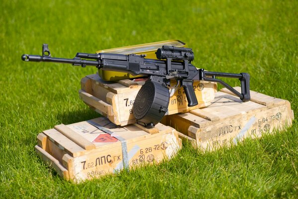 Jabalí automático con cajas de armas