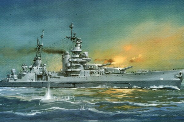 A heavy cruiser is one of the most powerful naval guns