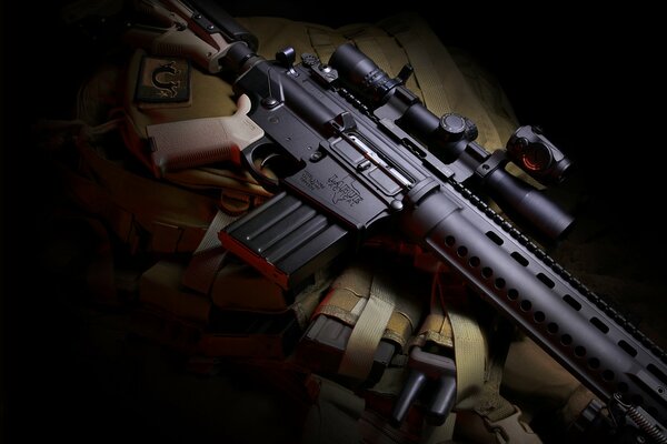 Weapons carbine with optics Larue tactical