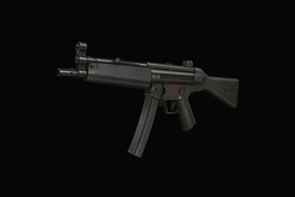 Automático mp5 clásico en la oscuridad