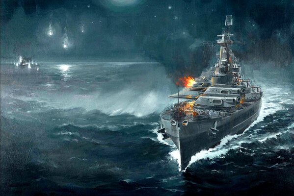 Рисунок американского линейного корабля вашингтон