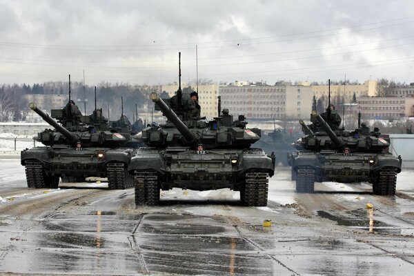 T-90A military equipment in Russia and armored vehicles with a tank