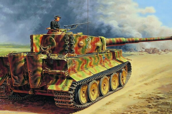 Le char allemand tishr en guerre