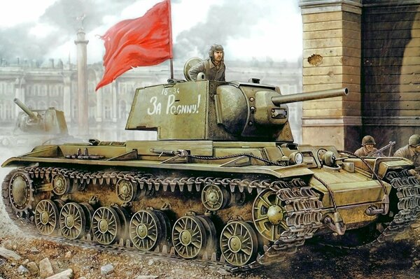 Art militaire des soldats et du char KV-85