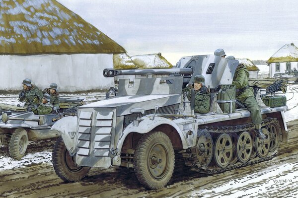 Seconde guerre mondiale. véhicule blindé emetsky