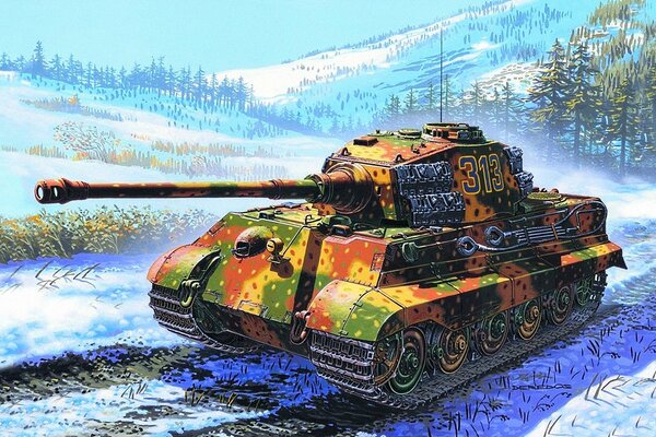 Der Panzer ist ein königlicher Tiger