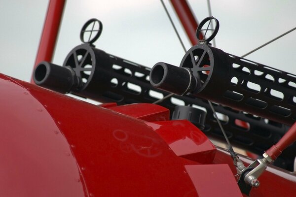 Details of the Red Baron up close