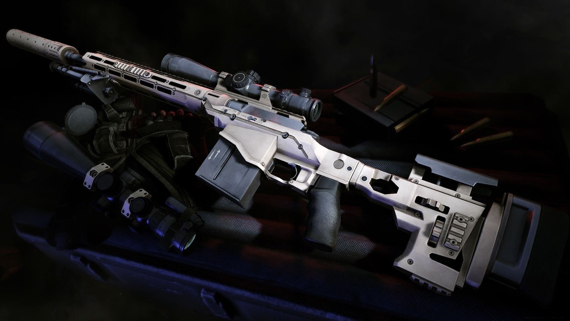 remington msr arma rifle de francotirador alcance silenciador francotirador ghost warrior 2